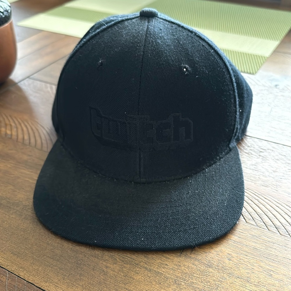 Twitch Adjustable Black Baseball Cap Hat Snapback
